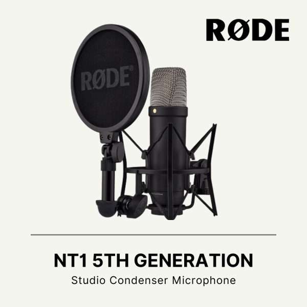 RODE NT1 5th Generation Condenser XLR/USB Microphone (Black)