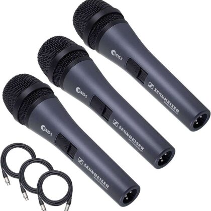 Sennheiser e 835 Cardioid Dynamic Microphone 3-pack Bundle