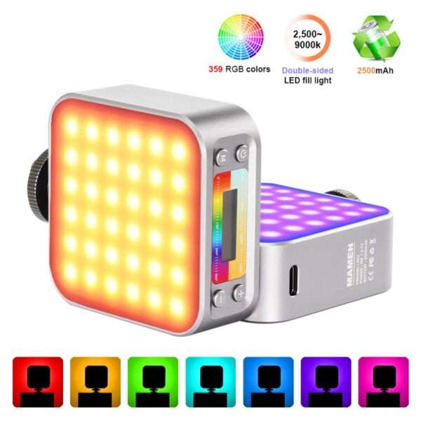 Memn Metal Frame RGB Do1 LED Fill Light Double-Sided Portable LED Light