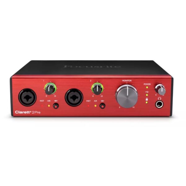 Focusrite Clarett+ 2Pre Desktop 10×4 USB Type-C Audio/MIDI Interface