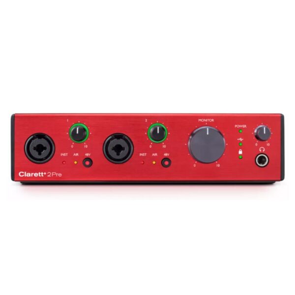 Focusrite Clarett+ 2Pre Desktop 10×4 USB Type-C Audio/MIDI Interface