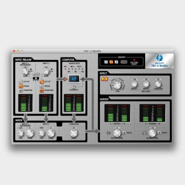 Zoom TAC-2 Thunderbolt Audio Interface for Mac